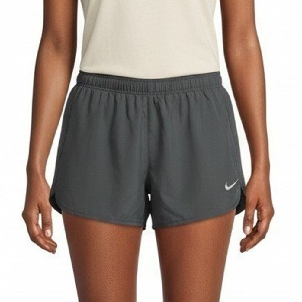 Nike Dri-FIT Womens Running Shorts Gray Elastic Waist Athletic Size M